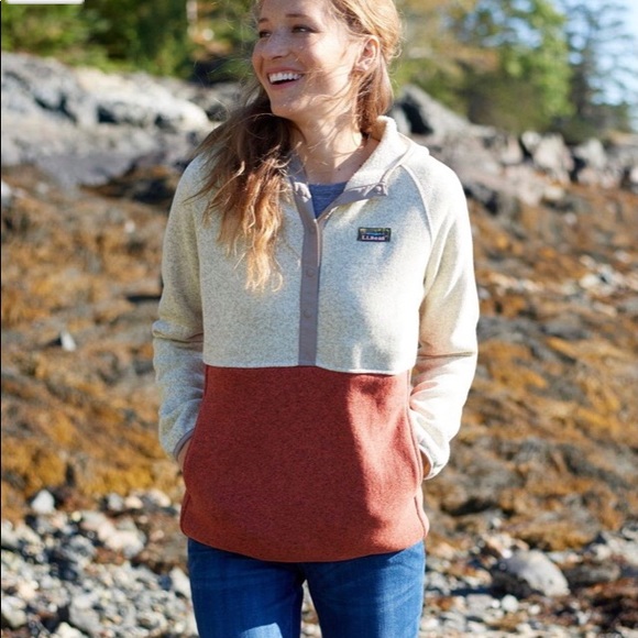 Ll Bean Sweater Fleece Pullover Hoodie 
